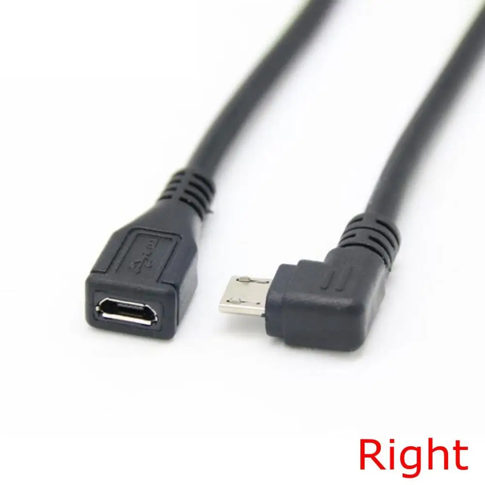 25 см Micro USB 2 0 5Pin штекер к гнезду для расширения адаптер длинный разъем 90 градусов