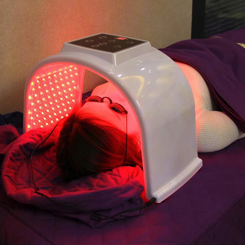 7 Colors LED Phototherapy Beauty Equipment Photodynamic Mask Instrument Spectrometer Skin Rejuvenation Device Care Electric | Красота и