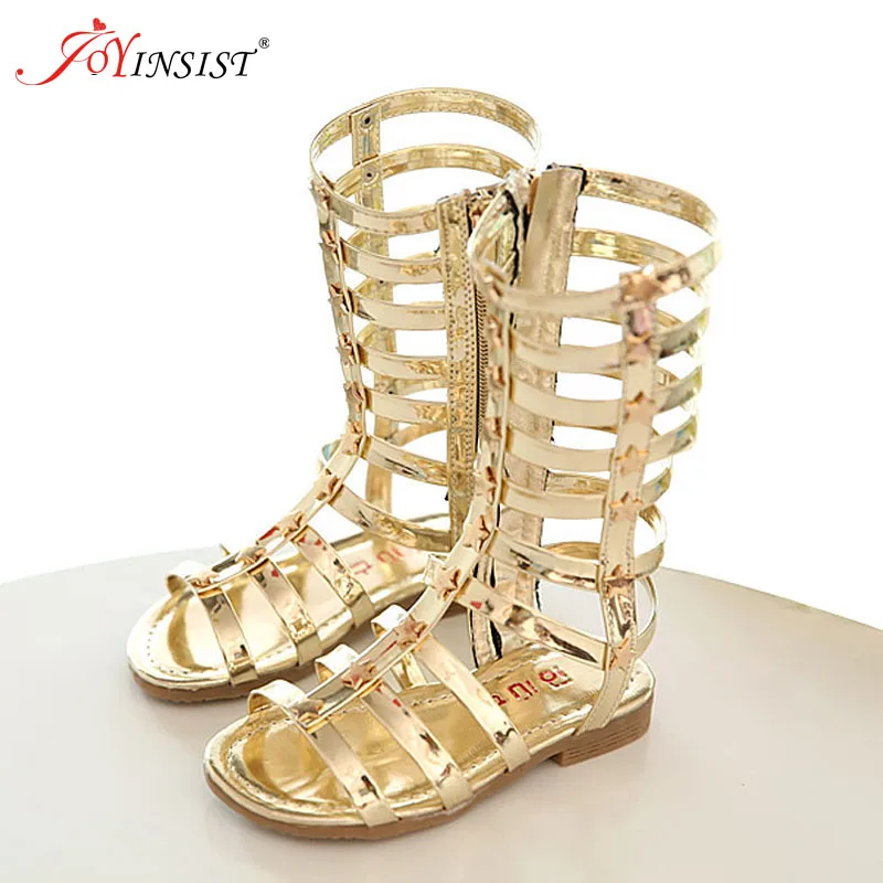 

2022 Female Child Sandals Princess Shoes High Shoes Cutout Gladiator Baby Boots Girl's Fashion Sandals