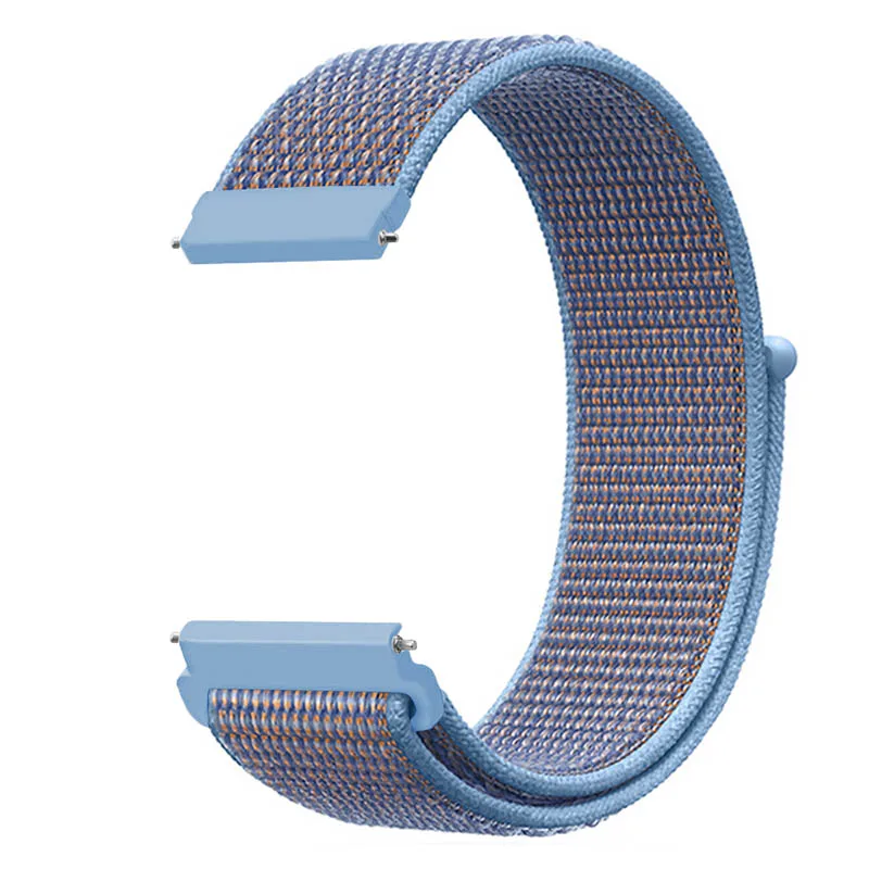 Cerulean Нейлоновый спортивный ремешок для часов Huami Amazfit Bip на липучке для Amazfit GTR 47 мм 42 мм Amazfit GTS Ремешки для наручных часов 20 22 мм - Цвет ремешка: Cerulean