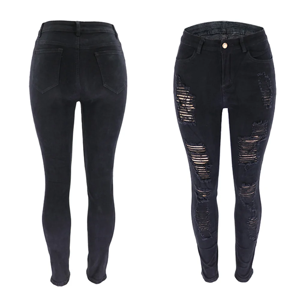 

Весна 2020, женские джинсы с прорезями, узкие разноцветные брюки для ног, европейские штаны, женские брюки большого размера