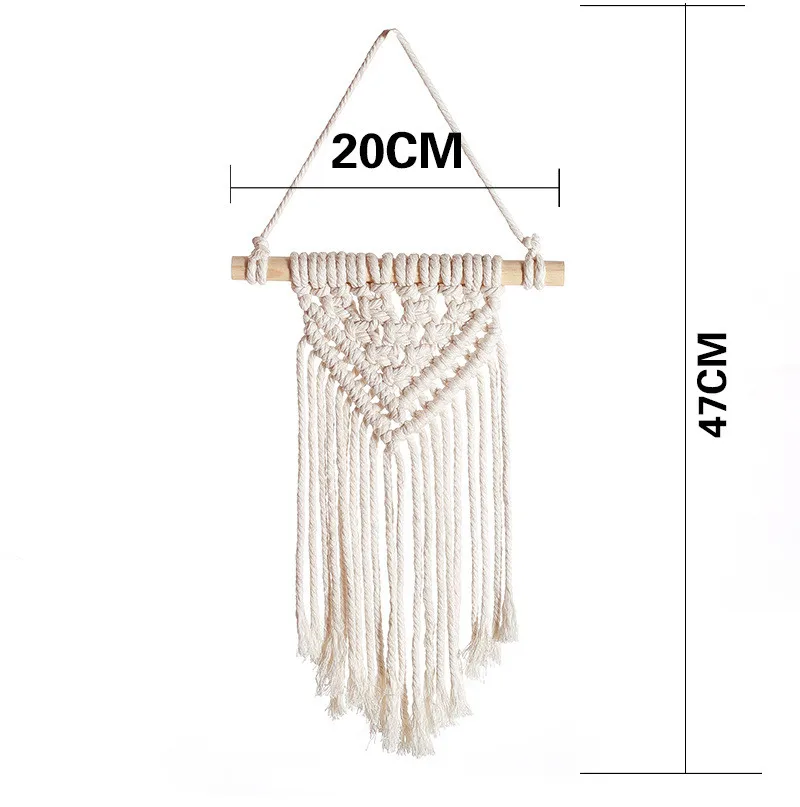 

Macrame Tassel Wall Hanging Tapestry Nordic Handmade Woven Bohemian Home Living Room Bedroom Headboard Decoration Accessories