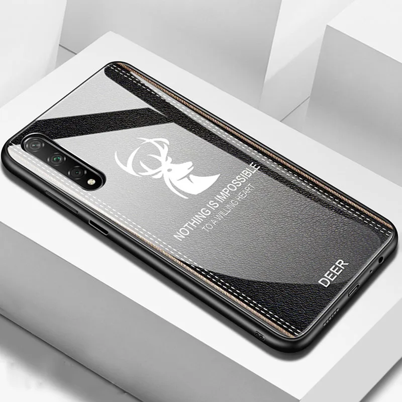 Чехол из закаленного стекла с изображением оленей травы для huawei Honor 20 S 20 s мягкий силиконовый Жесткий Чехол для huawei Honor 20 S 20 s