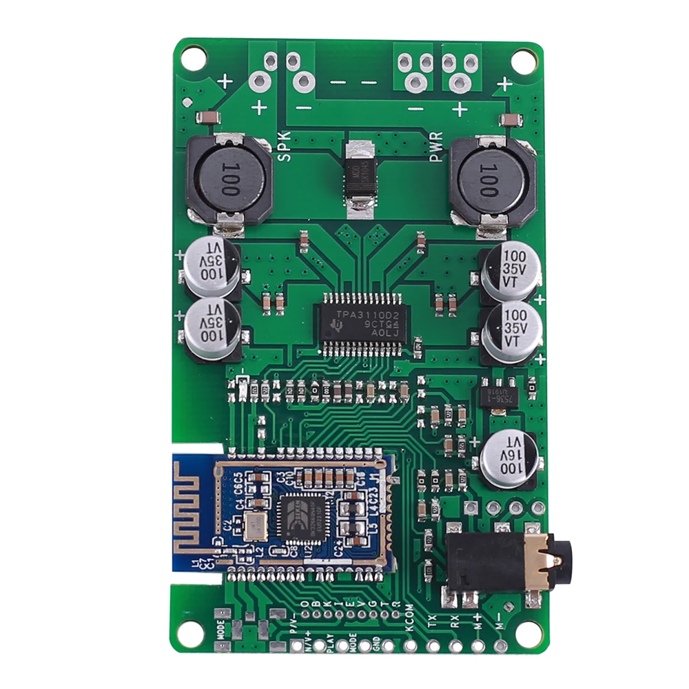 Плата моноусилителя Bluetooth 5 0 12 В 24 постоянного тока BK3266 20 Вт/30 Вт Bluetooth/MIC/AUX