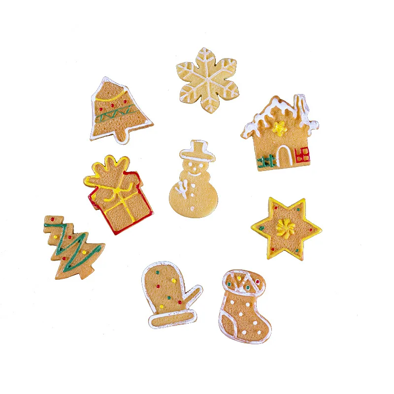 

10PCS Imitation Food Christmas Resin Home Ornament DIY Craft Supplies Phone Shell Accessorie Patch Art Decor Girl Hair Material