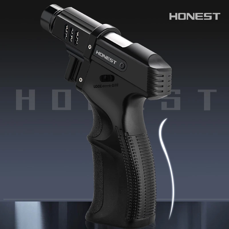 windproof outdoor camping bbq fixed fire big jet flame cigar lighter torch kitchen gadgets for men free global shipping