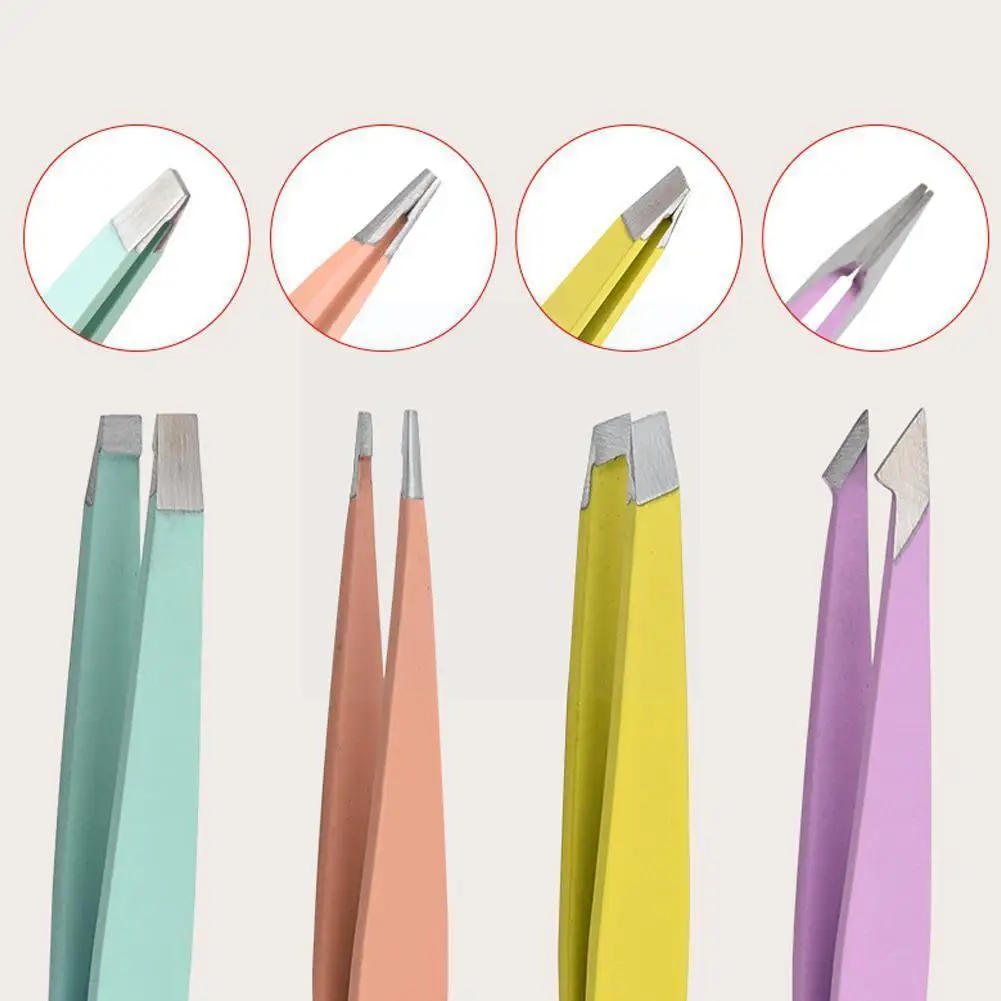 

Hair Removal Tweezers Steel Eyebrow Tweezers Eyebrow Makeup Face Pink Harmless Clip Beauty Tool Painless Point Tip B1o5