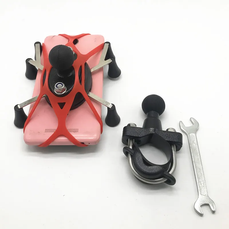 Держатель для телефона мотоцикла с 1 дюймовым шаром + крепление на руль 37 мм