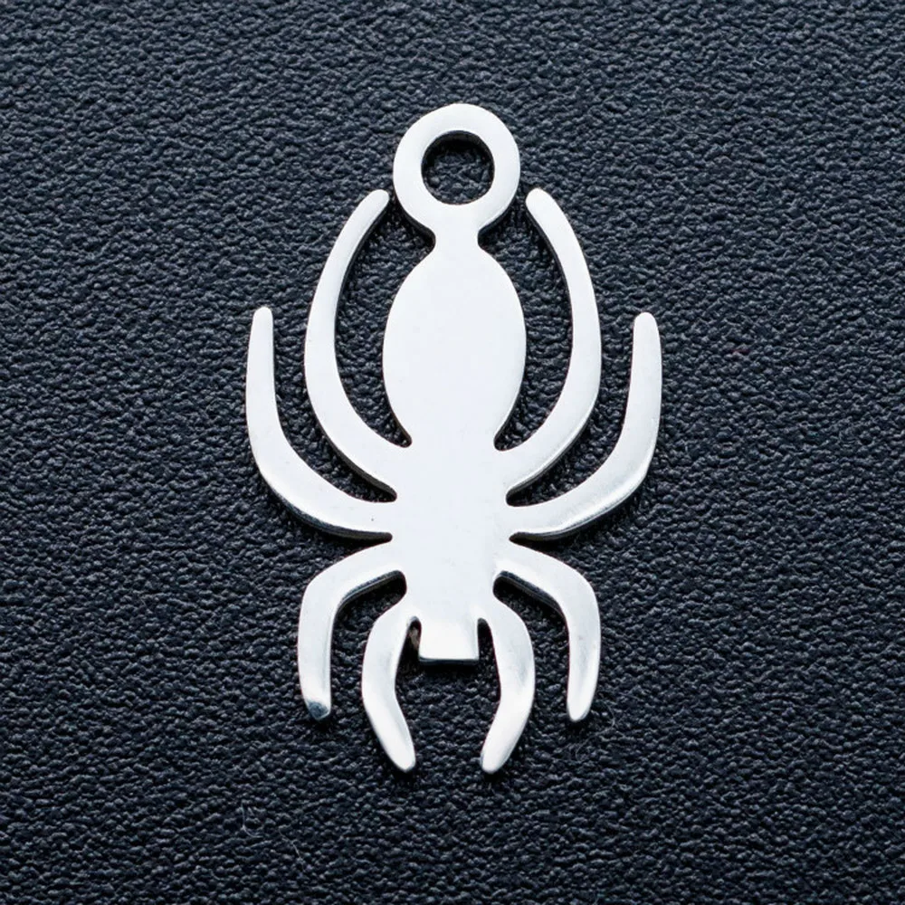 5pc/bag Christmas Charms Stainless Steel Laser Cutting Spider Pendant DIY Jewelry Accessories Necklace Angel Wings | Украшения и