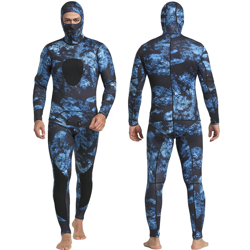 

SCR Rubber Diving Suit 3mm Camouflage Diving Suit Cold-Proof Warm Split Two-Piece Diving Suit Surfing Suit