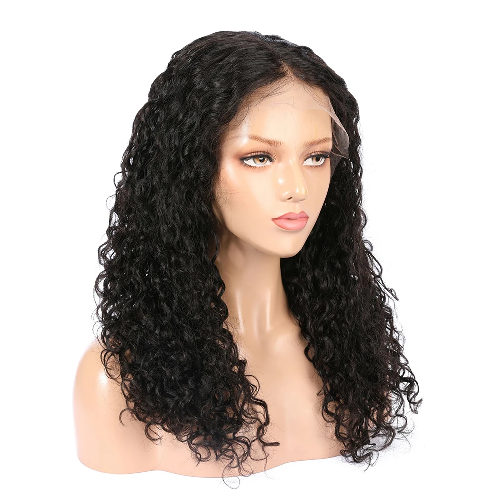 Jerry Curly 360, парик с фронтальной шнуровкой, перуанские человеческие волосы Remy, парики натурального цвета с отбеленными узелками, предварительно выщипанные, плотность 150%, Vinuss