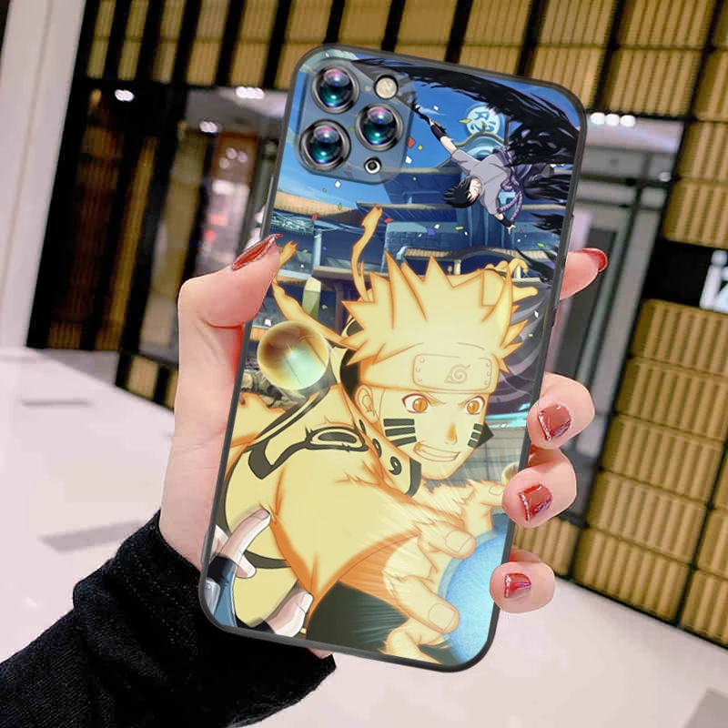 

Kakashi S-Sasuke N-Naruto Phone Case For iPhone 11 Pro MAX Casings Soft Coque Anime Cute Shockproof Funda Personalised