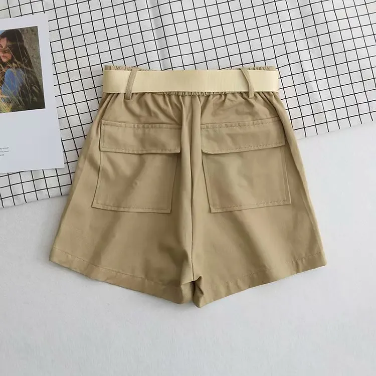 

Waist Belt Short Jeans Denim Shorts Street girl High Waist Women Summer Casual Cotton Loose