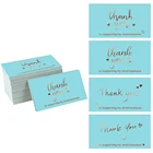 10-50 шт Мини золотым тиснением Спасибо карты на День святого Валентина С Днем Рождения для рождественской вечеринки свадебные приглашения открытки на день рождения