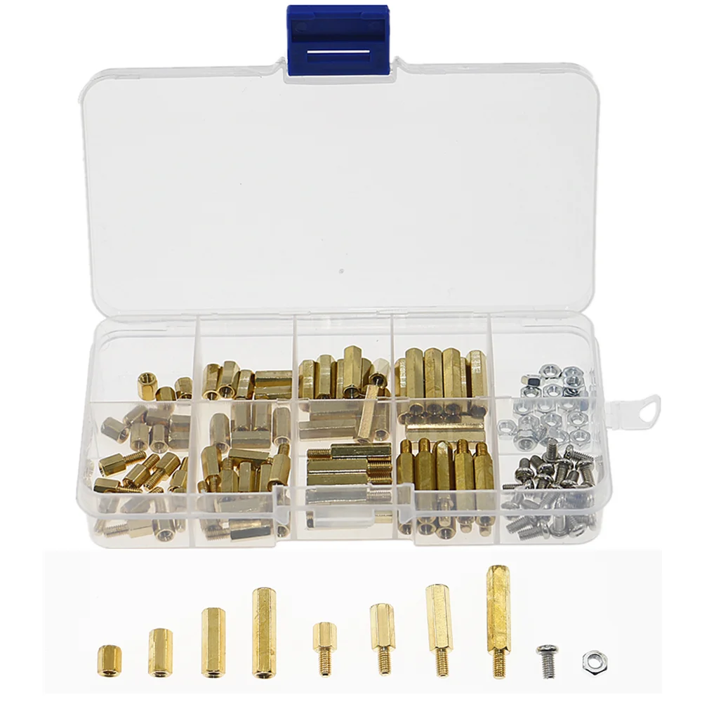 120 шт. M3 Мужской Женский латунь Шестигранная стойка Поддержка распорная гайка