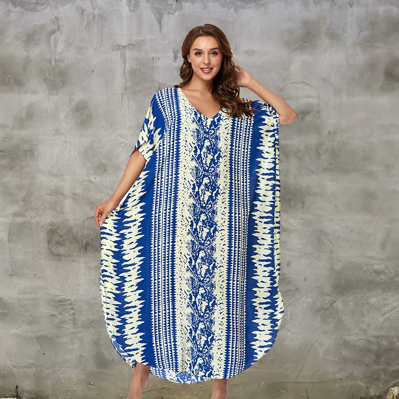 

Cotton Beach Maxi Dress Swimsuit Cover Up Robe Plage Sarong Pareos Beach Women Loose Casual Dress Vestido Playa Mujer