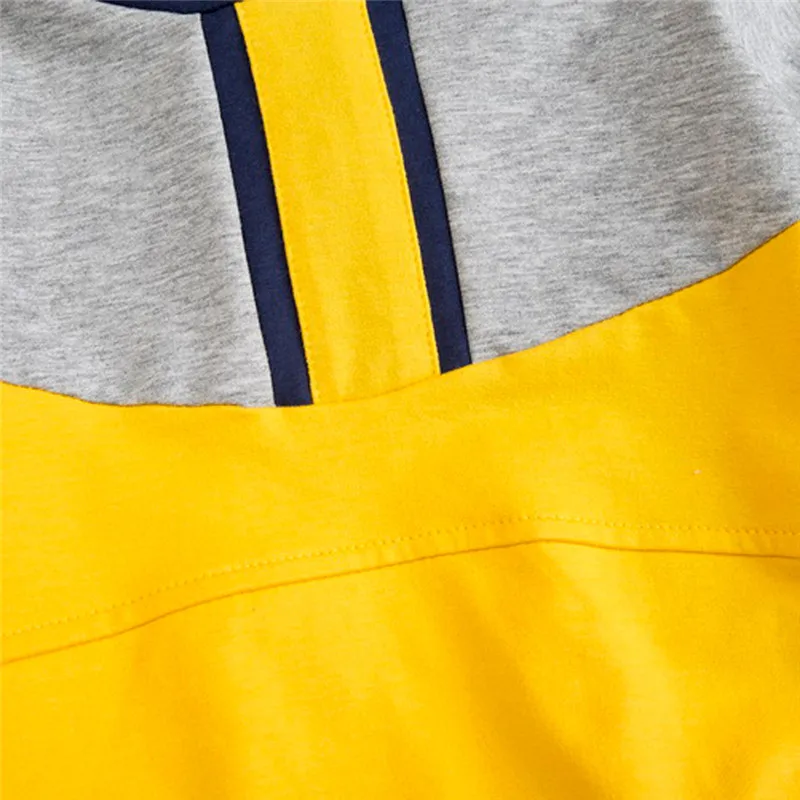 

Boys clothes Toddler Baby Kids Boys Color Stitching Hooded Pullover T-shirt Tops Clothes camiseta #3AA9