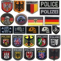 germany skull police swat team badges hook embroidery patches army military tactical clothes patch for backpacks caps jackets