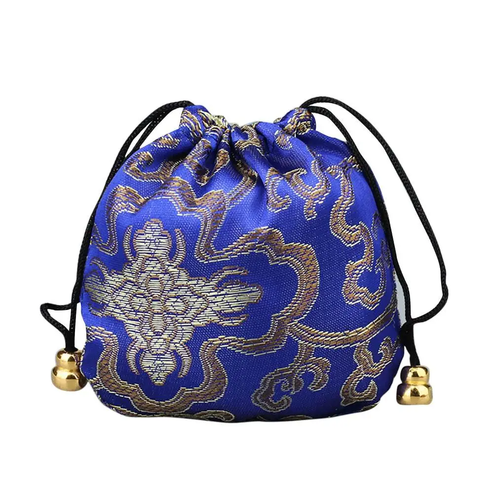 HOT SALES！！！Bright Color Chinese Good Lucky Bag Auspicious Cloud Design Storage Gift Pouch