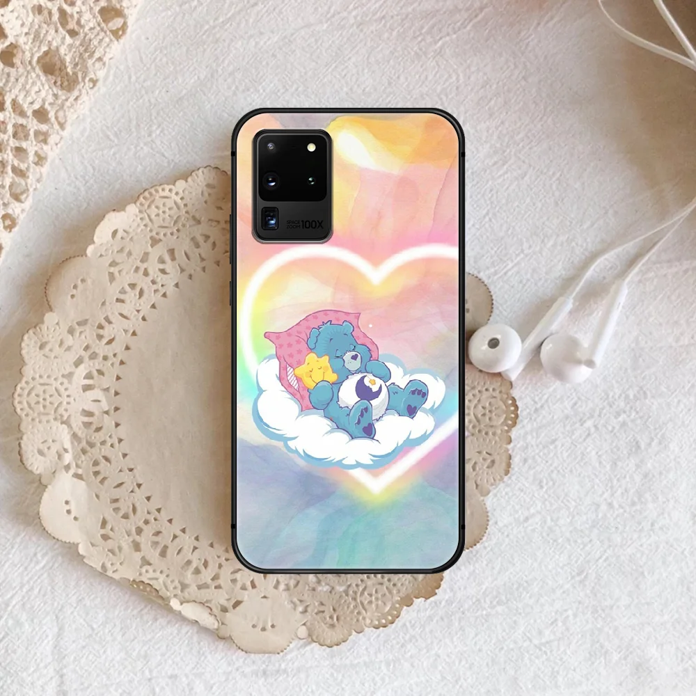 

cartoon Bear Phone Case Cover Hull For Samsung Galaxy S 7 8 9 10 e 20 FE edge uitra plus Note 9 10 20 black Shell Silicone Funda