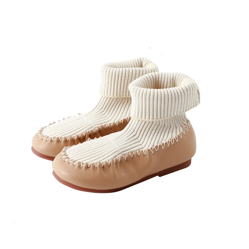 CNFSNJ/2019 г. Новые осенне-зимние ботинки с эластичными рукавами для мальчиков