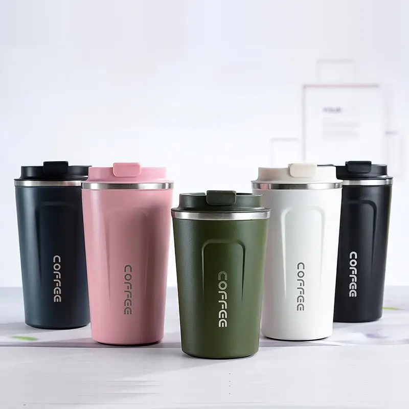 

510ml Coffee Mugs with Lid Milk Vacuum Flask Insulated Thermal Water Bottle Cup Beer Thermocup Stainless Steel Coffee Thermo Mug