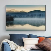 beautiful natural scenery landscape quiet morning canvas painting posters and print wall art picture for living room home decor