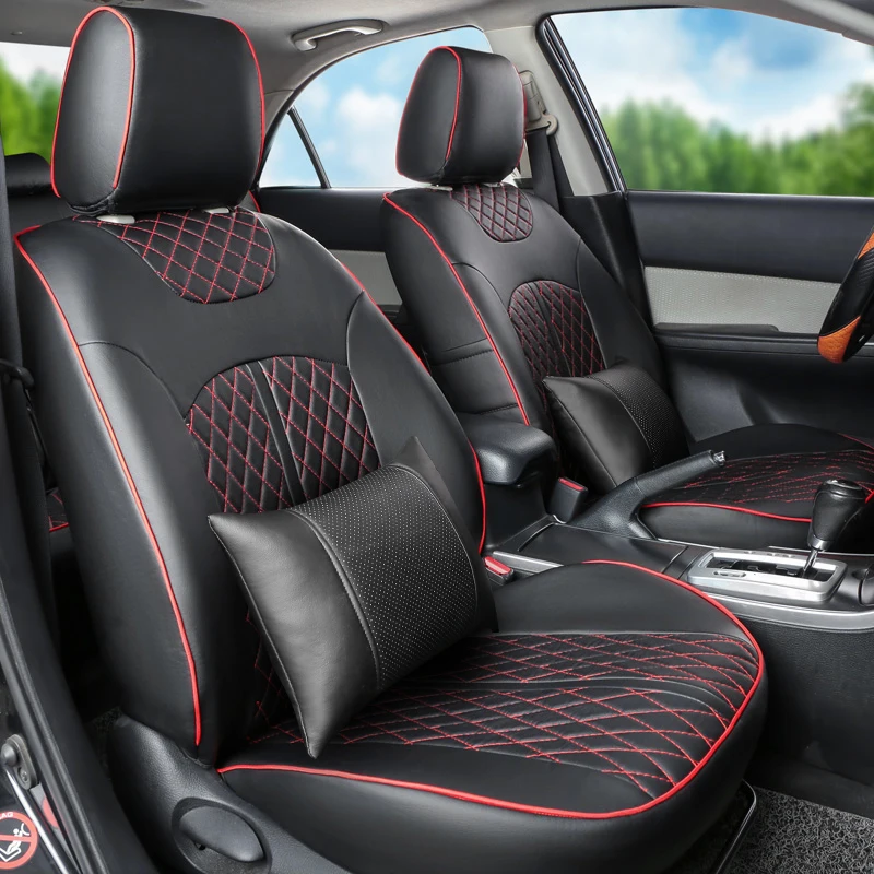 Автокресла из искусственной кожи для Citroen C5 черные автомобильные чехлы сидений и