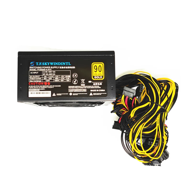 2000 Вт ПК Питание для майнера биткоинов блок питания ATX 2000W PICO PSU эфириума Биткоин 12V