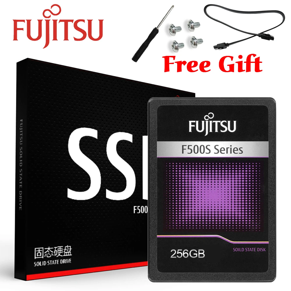 FUJITSU 2 5 дюймов ssd 256 ГБ sata iii hd Гб 3D NAND Flash 500 МБ/с./с TLC SMI Phison Внутренние твердотельные