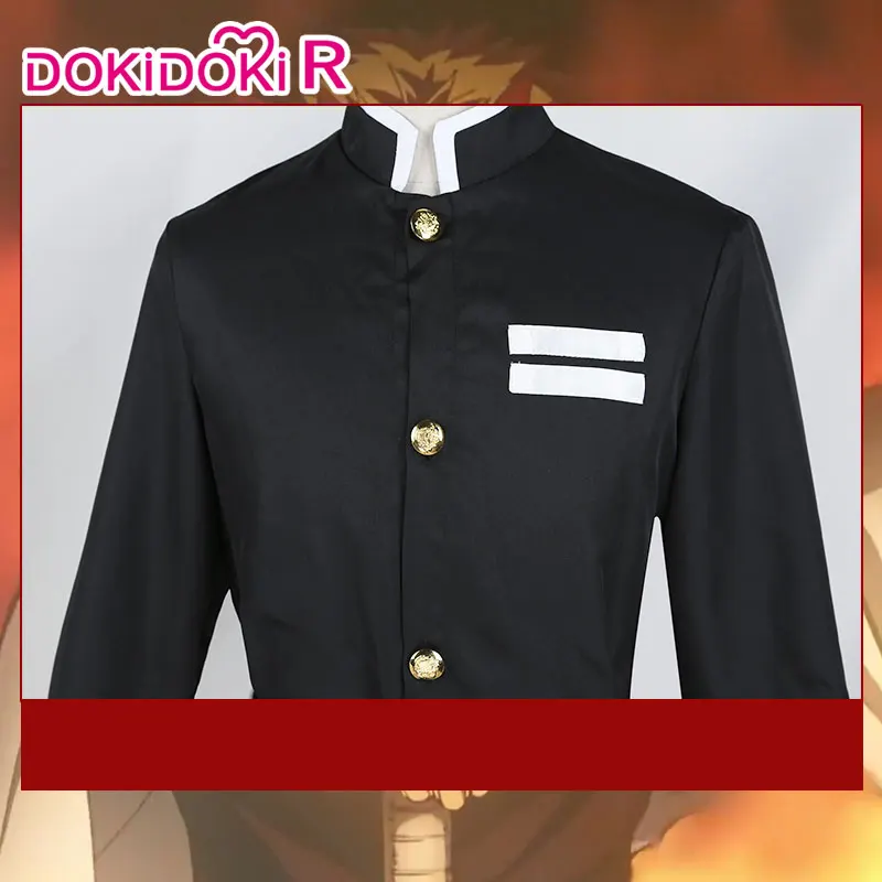 DokiDoki R костюм для косплея из аниме рассеиватель демонов киметсу Rengoku Kyoujurou|Костюмы