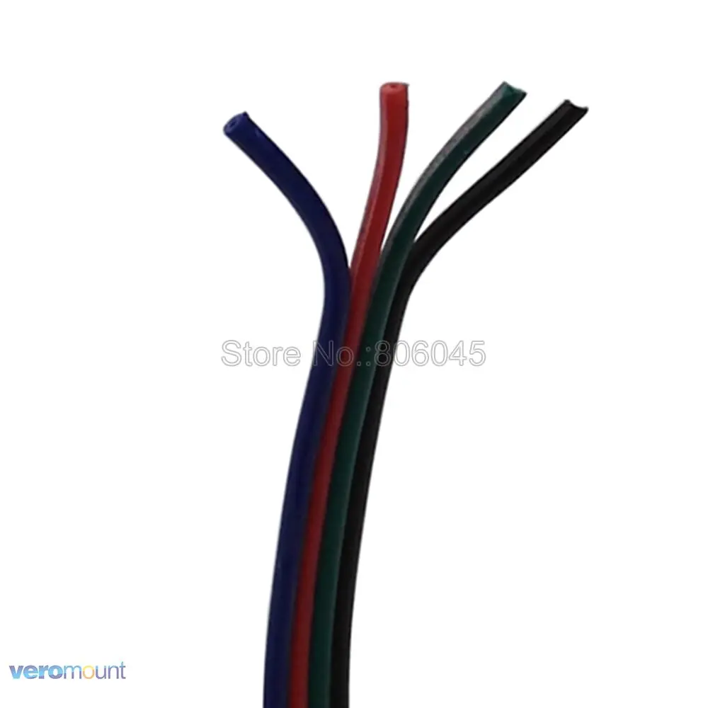 1 100 М 4 контактный 4Pin RGB Удлинительный провод кабель разъем светодиодный Acceossories