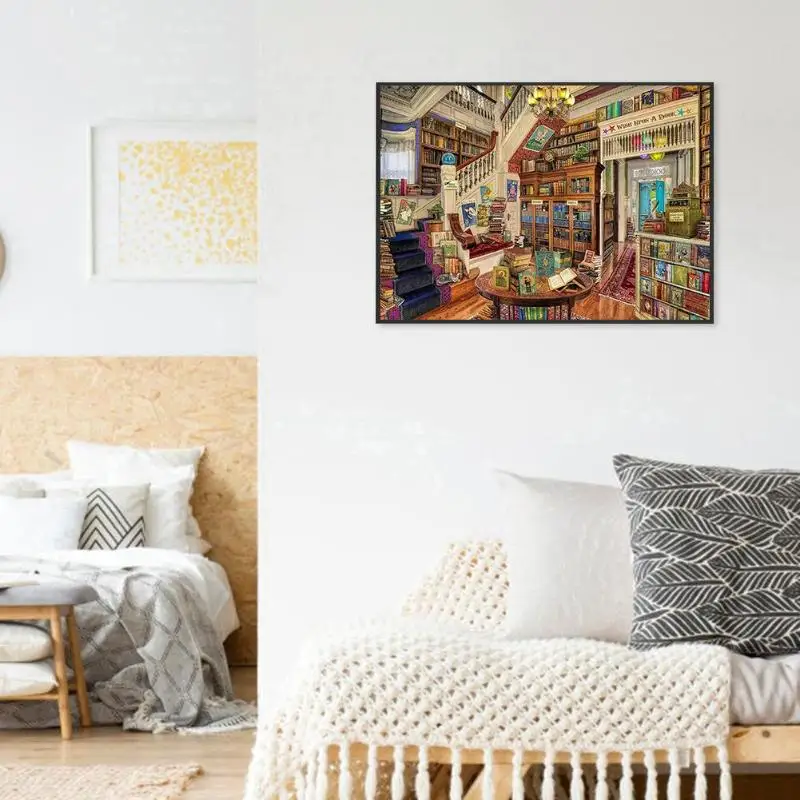 Алмазная картина 5D сделай сам полка для книг вышивка мозаика крест Наборы