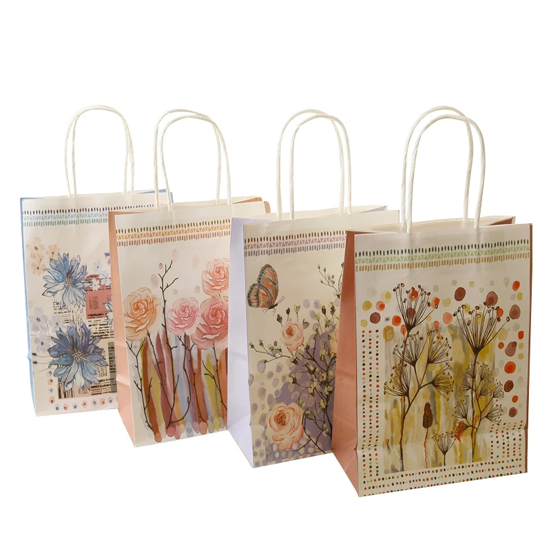 10 шт. сельской местности Стиль цветок бумажный пакет для торта шоколада коробка