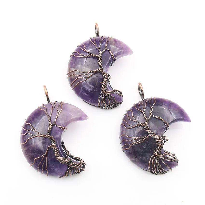 Уникальная Античная Медная Проволока FYJS оборачивающаяся полумесяц фотоподвеска