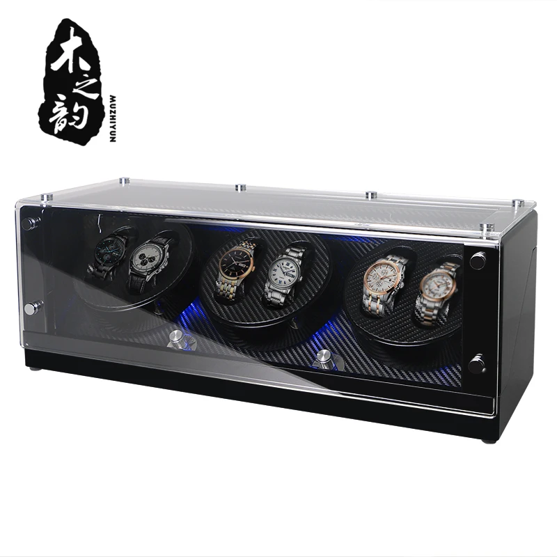 Автоматическая коробка для намотки часов деревянная |