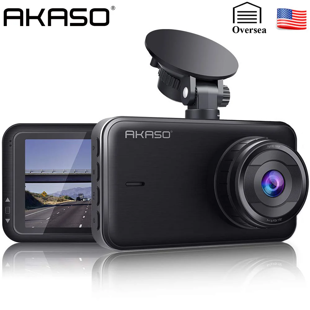 AKASO C320 AKASO HD Dash Cam C320 с ips экраном Автомобильный видеорегистратор 170 градусов ночного видения Автомобильный видеорегистратор парковочный монитор g-сенсор DVRs - Название цвета: AKASO C320