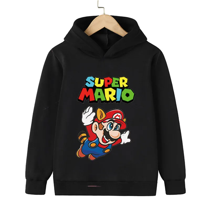 2021 Winter new Mario anime children's clothing boys and girls printed sweatshirts hoodies cotton hooded sweater children's4-14T |