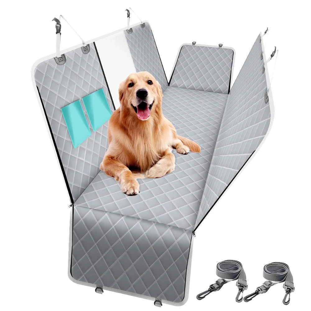 Billig Hund Träger Auto Zurück Sitz Abdeckung 100% Wasserdichte Haustier Katze Reise Matte Mesh Klapp Hängematte Kissen Protector Mit Zipper Tasche