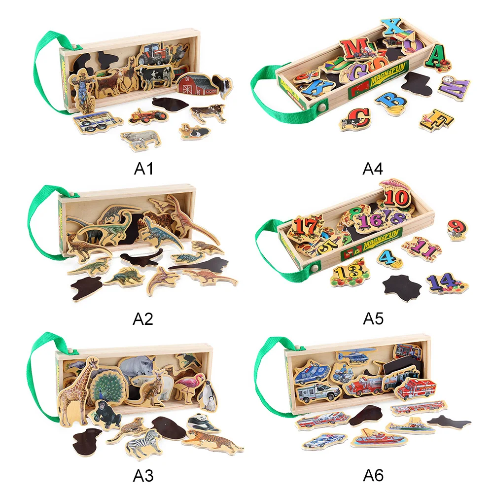 20 шт деревянные магниты на холодильник наклейки с изображением животных