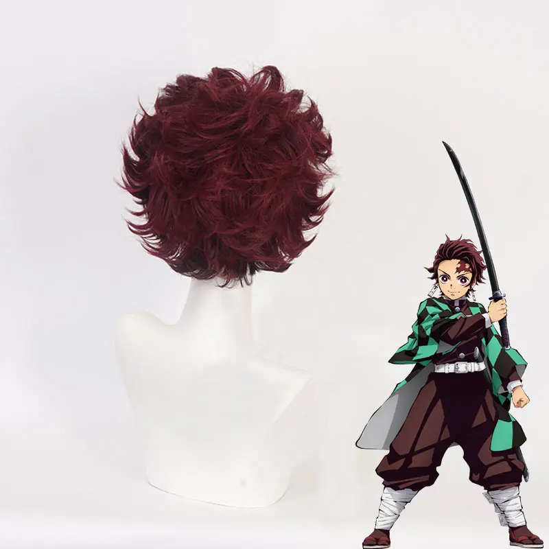 Coshome аниме Demon Slayer Kimetsu no Yaiba Agatsuma Zenitsu парик косплей короткие желтые градиентные оранжевые скручивающие волосы парики