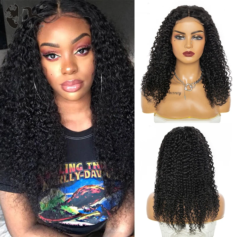 18 20 дюймов Джерри вьющиеся короткий завиток T часть Синтетические волосы на