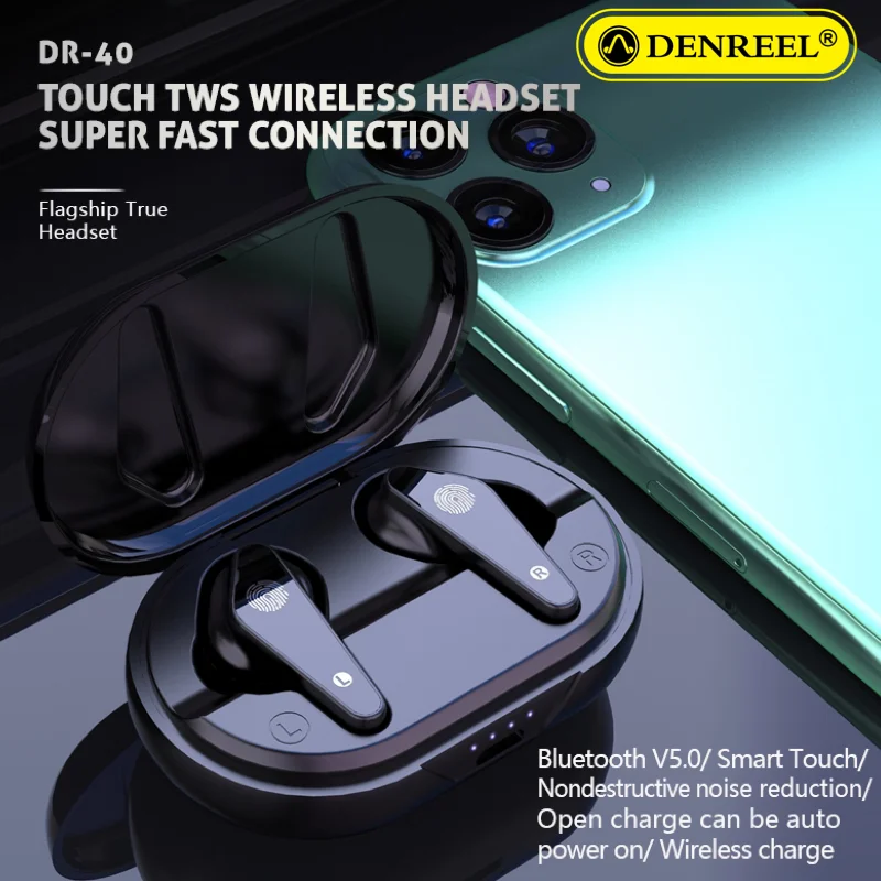 Наушники-вкладыши Bluetooth TWS настоящие беспроводные наушники 5 0 автоматический