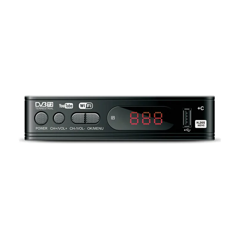 Стандартный цифровой ТВ-тюнер приемник 1080P HD декодер ТВ-приставка DVB-T M3U H.265 для