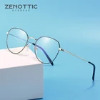ZENOTTIC металлический круглый синий светильник, блокирующий Компьютерные очки для женщин и мужчин, очки с защитой от синего света, оптическая оправа с линзами при миопии