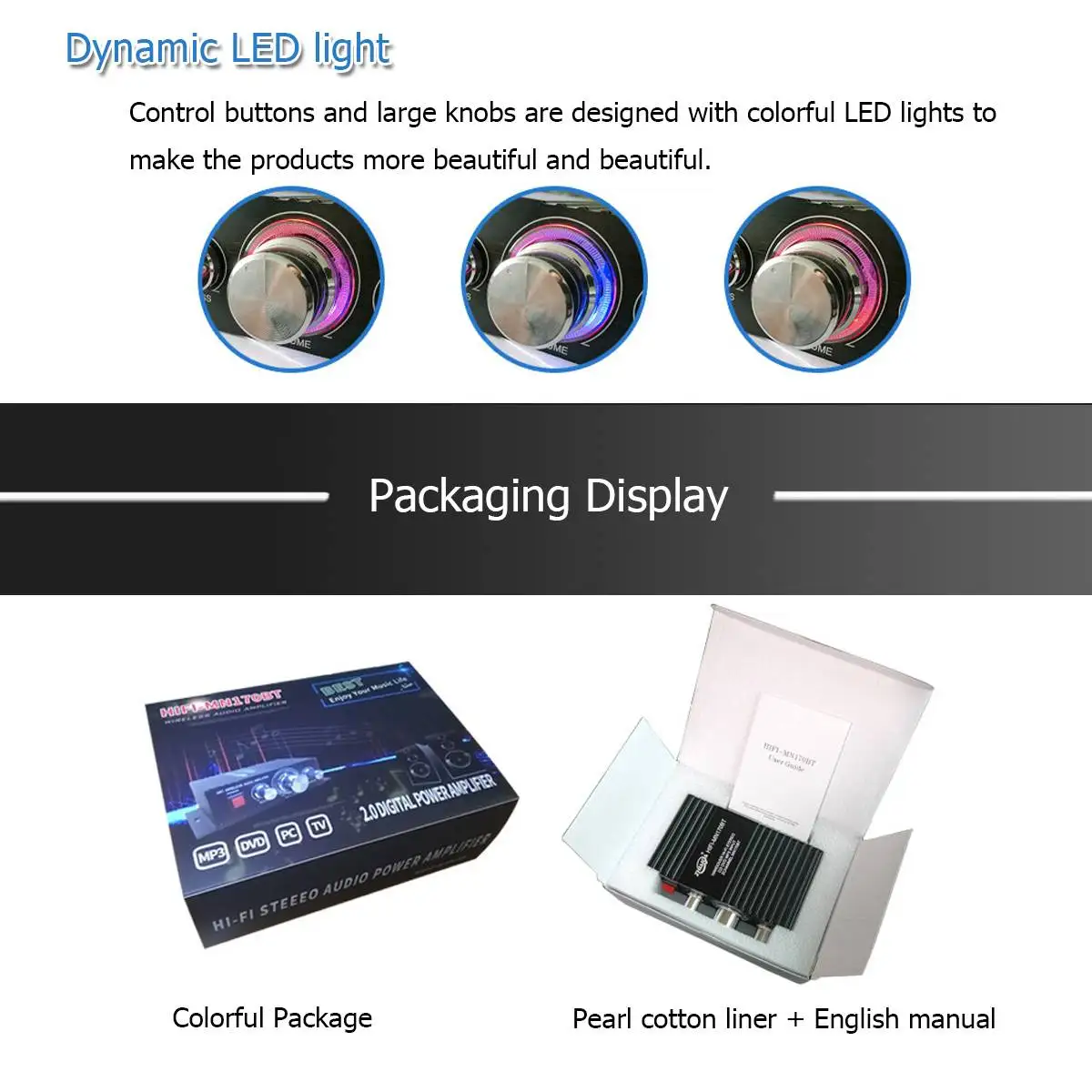 400 Вт стерео Hi Fi автомобильный домашний сабвуфер усилитель звука динамик bluetooth 4 2 +