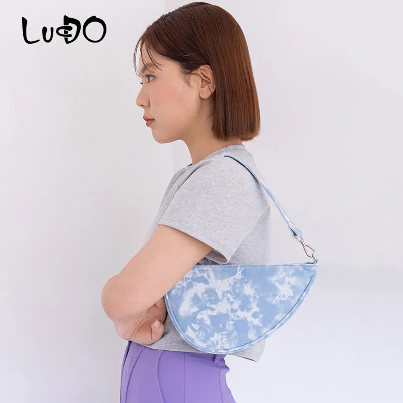 

New Summer Denim Irregular Saddle Bag 2020 Female Popular Korean Version of Handbag Crossbody Bags for Women Armpit Bag Bolsos