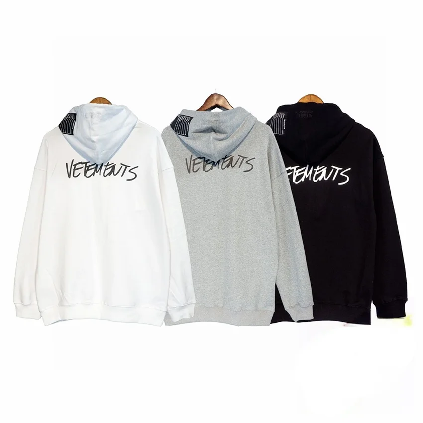 

Black Patch Vetements Hoodie Men Women Artistic Font Vetements Sweatshirts Hooded Embroidery Logo Pullover xxxtentacion