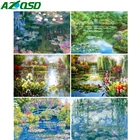 Набор для алмазной вышивки крестиком AZQSD 5D вышитые бриллиантами лилии Lake Mosaic Стразы