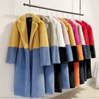 Шуба женская из меха и искусственного меха, новинка 2022, зимняя модная женская шуба средней длины, шуба из меха норки и флиса, шуба из искусственного меха с прострочкой NBH369